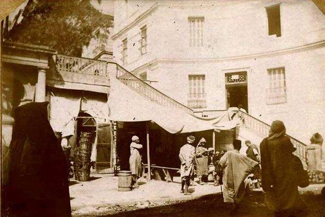 Alger 1895 escalier rue du theatre rue de la lyre