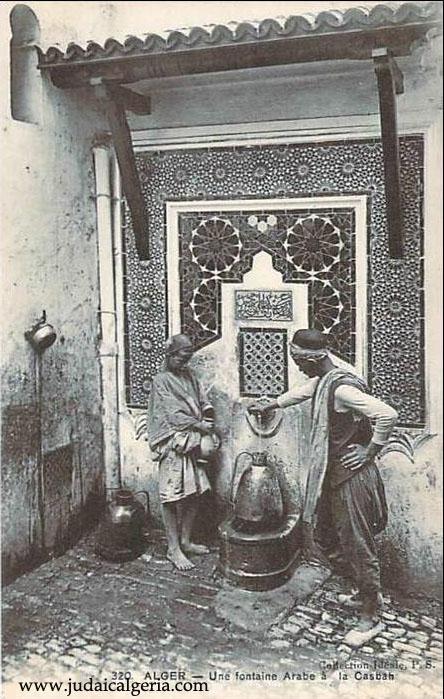 Alger la casbah une fontaine arabe