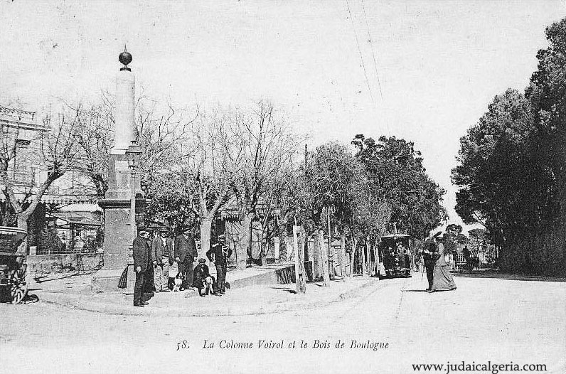 Alger la colonne voirol et le bois de boulogne