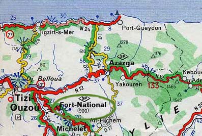 Carte michelin fort national