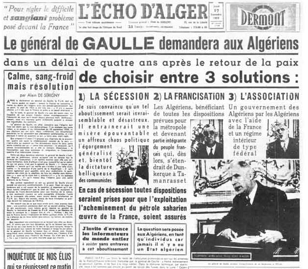 16 septembre 1959.Allocution sur l'autodetermination