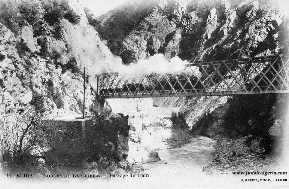 Gorges de la chiffa le passage du train