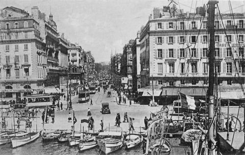 Marseille le port et la canebiere en 1930
