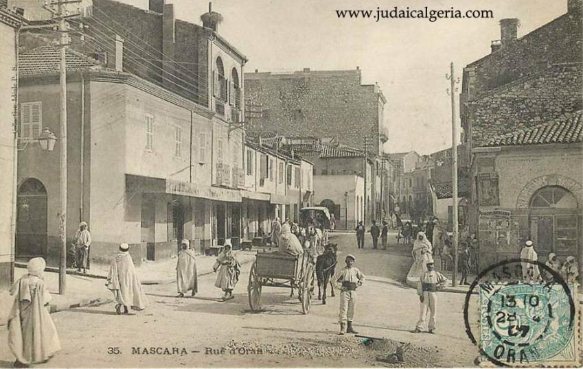 Mascara rue d oran carte de 1907