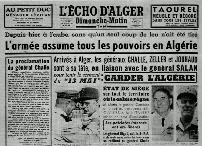 21 avril 1961 : Putsch d'Alger Putch10